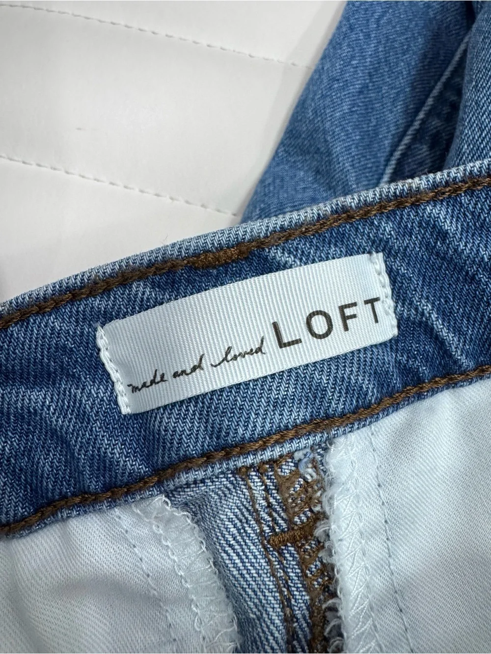 LOFT High Rise The Palmer Wide Leg Crop Jeans Mid Vintage Wash Size 29/8 Colette - Picture 7 of 9